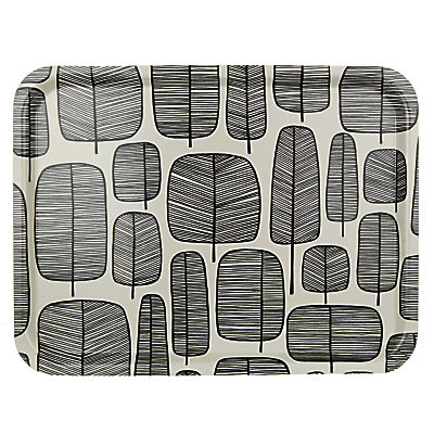 MissPrint Trees Tray Black/White